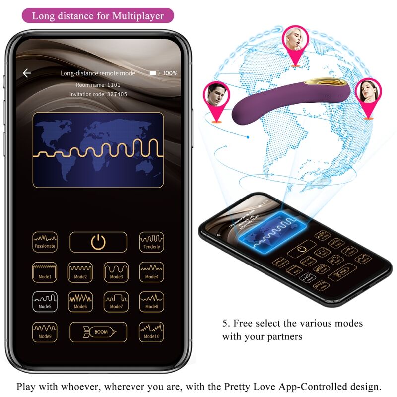 PRETTY LOVE - ETHAN LADATTAVA VIBRAATORI LILA