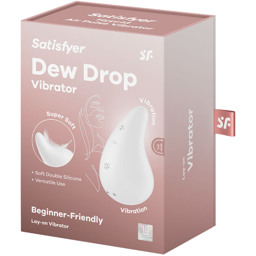SATISFYER - DEW DROP -VIBRAATTORI, VALKOINEN, MUKAVA