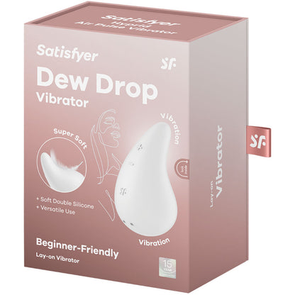 SATISFYER - DEW DROP -VIBRAATTORI, VALKOINEN, MUKAVA