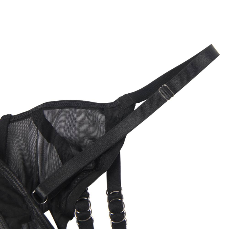 SUBBLIME - KAKSIOSAINEN LÄPINÄKYVIEN RINTALIIVIEN JA S/M-SUORATUIDEN SETI