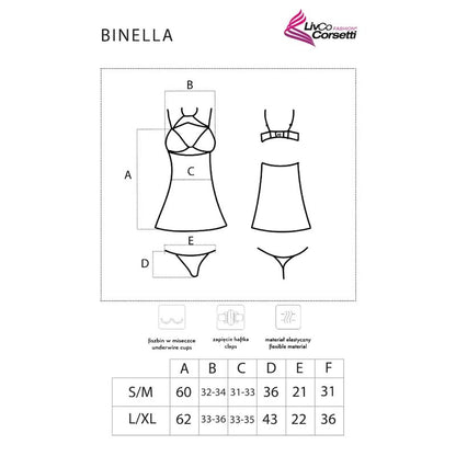 LIVCO CORSETTI FASHION - BINELLA-SETTI BABYDOLL + THONG MUSTA