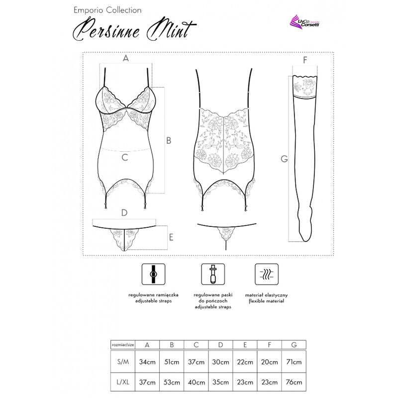 LIVCO CORSETTI FASHION - PERSINNE MIT EMPORIO SETTI KORSETTI + HOUSUT + SUKKEET