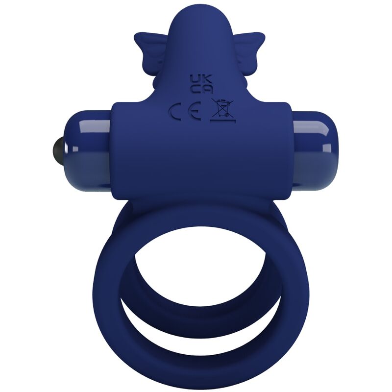 PRETTY LOVE - JAMELE KAKSOISRENGAS VÄRINÄLLÄ JA PERHOSTIMULAATTORILLA, SININEN