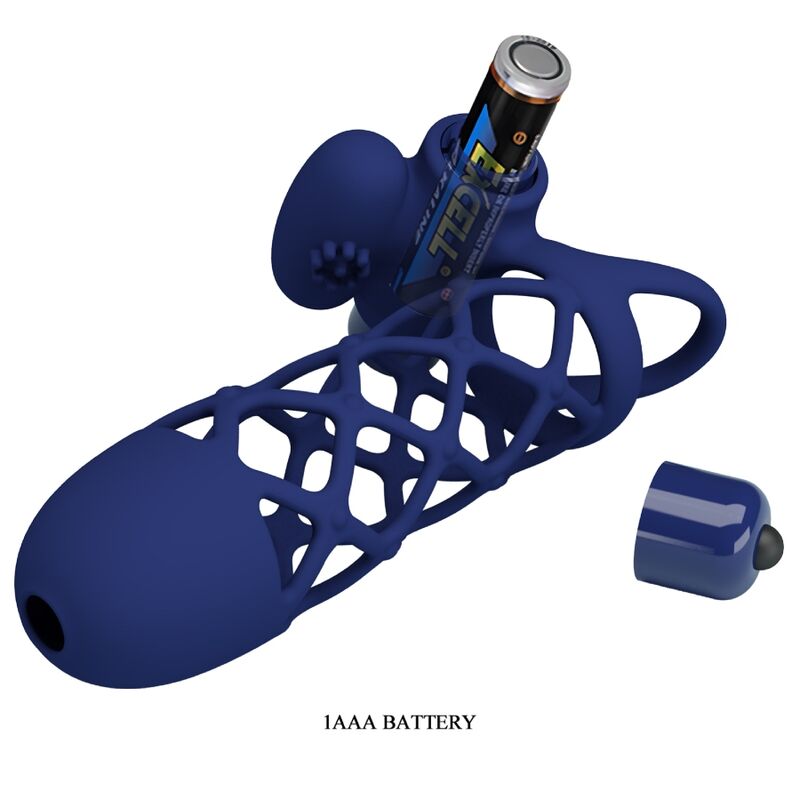 PRETTY LOVE - GIANN VIBRAATORENGAS SILIKONITUOPELLA SININEN