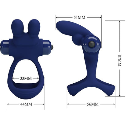 PRETTY LOVE - FRANCISCO KAKSOISVÄRÄISEVÄ RENGAS KANI SININEN