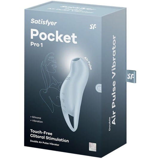 SATISFYER - POCKET PRO 1 KLITORISSTIMULAATTORI VAALEANSININEN