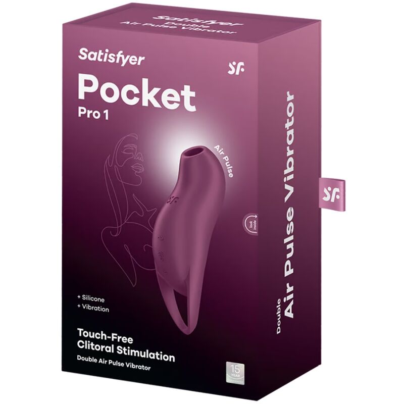 SATISFYER - POCKET PRO 1 KLITORISSTIMULAATTORI GRANAATTINPUNAINEN