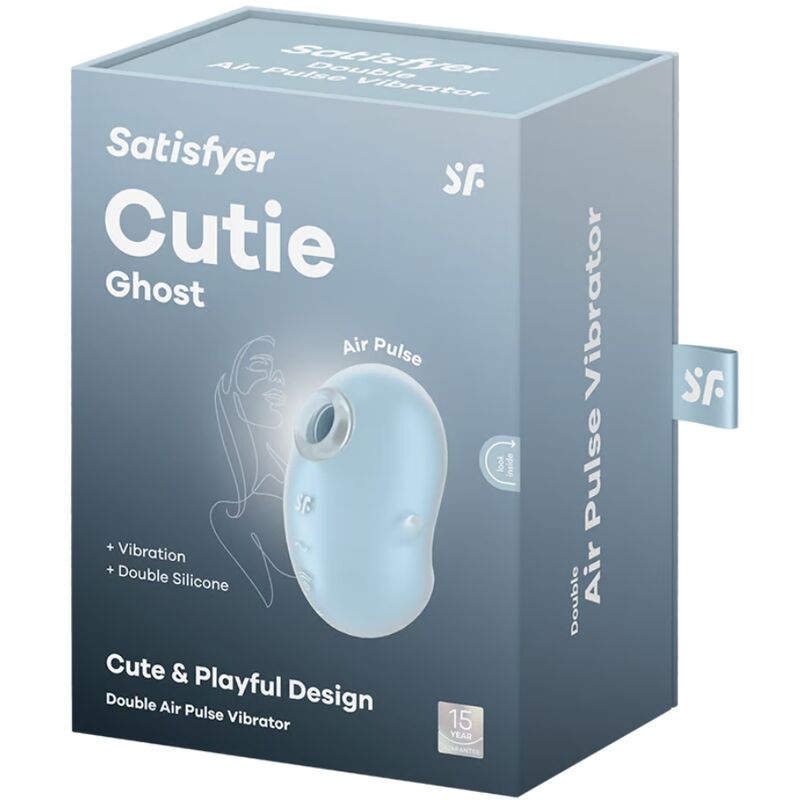 SATISFYER - CUTIE GHOST LAY-ON -VIBRAATTORI, VAALEANSININEN