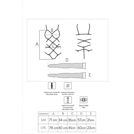 LIVCO CORSETTI FASHION - THIARA LC 20213 BODY + SUKKAHOUSUT PUNAINEN L/XL