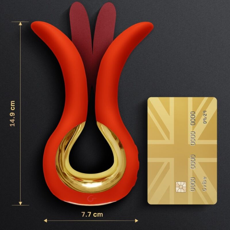 G-VIBE - GVIBE MAXI -VIBRAATTORI KAHDELLA JOUSTAVALLA KÄRJELLÄ, KORALLIN VÄRI