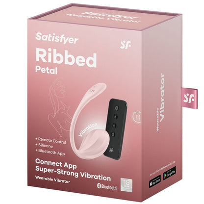 SATISFYER - RIBBED PETAL -KAUKOSÄÄDIN G-PISTESTIMULAATTORI, ROSE, ILMAINEN SOVELLUS