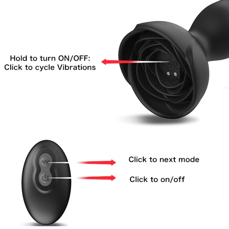 ARMONY - EXTREME A BLOOM ROSE -VIBRAATTORI JA ANAALITULPPA, KAUKOSÄÄDIN, MUSTA