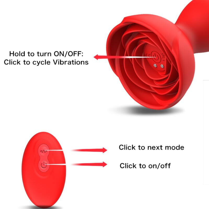 ARMONY - EXTREME A BLOOM ROSE -VIBRAATTORI JA ANAALITULPPA, KAUKOSÄÄDIN, PUNAINEN
