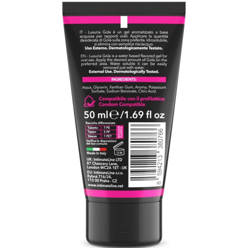 INTIMATELINE LUXURIA - ORAL SEXGEL MED KÖRSBÄRSSMAK 50 ML