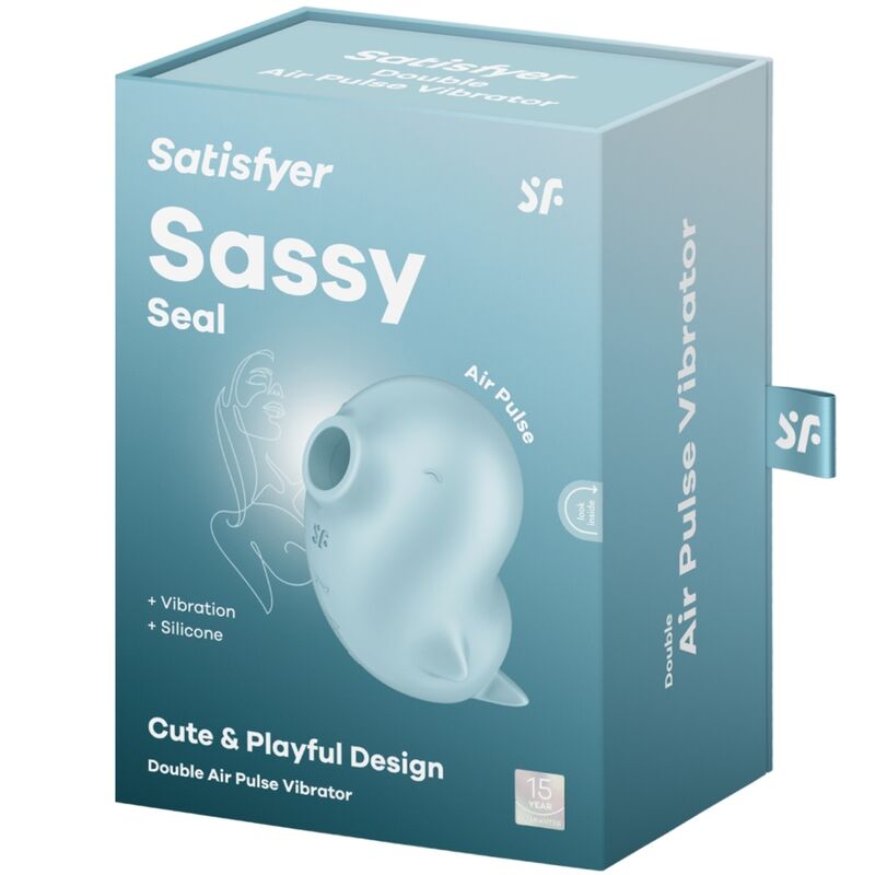 SATISFYER - SASSY SEAL -STIMULAATTORI JA VIBRAATORI SININEN