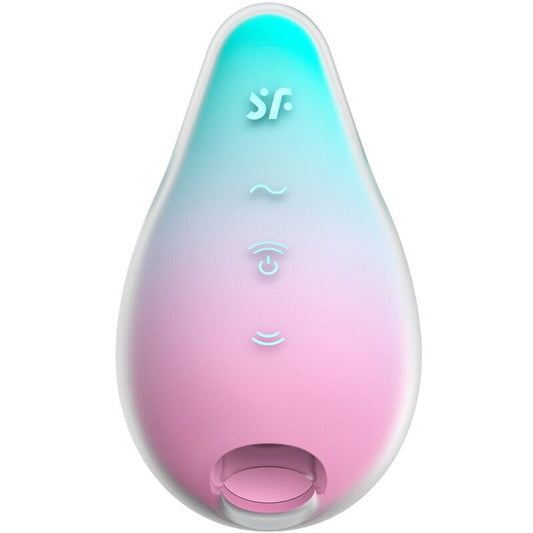 SATISFYER - MERNAID VIBES -STIMULAATTORI JA VIBRAATTORI MINTTU JA VAALEANPUNAINEN
