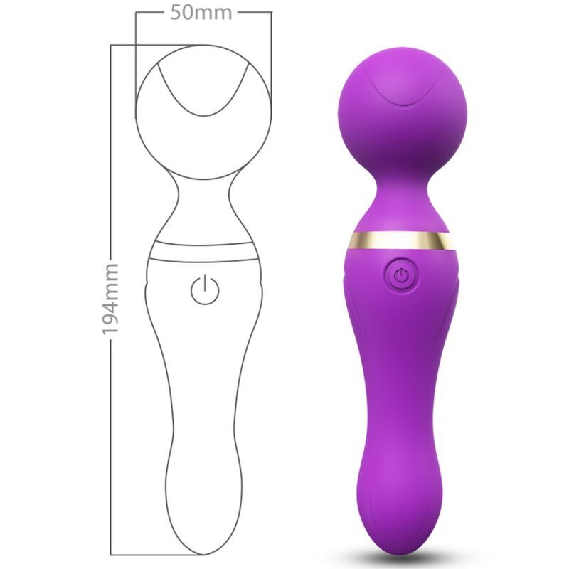 ARMONY - FREEZA MASSAGEAPPARAT &amp; VIBRATOR SUPERFLEXIBELT HUVUD LILA