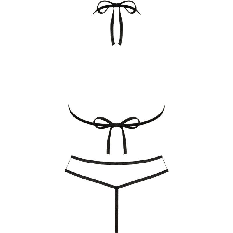 LIVCO CORSETTI FASHION - JIMENA LC 20216 RINTALIIVIT + STRINGIT MUSTA YKSI KOKO