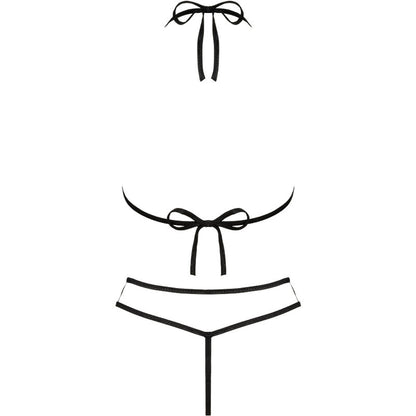 LIVCO CORSETTI FASHION - JIMENA LC 20216 RINTALIIVIT + STRINGIT MUSTA YKSI KOKO