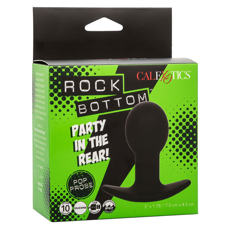 CALEXOTICS - ROCK BOTTOM -ANAALITULPPA 10 VÄRÄHTELYÄ SILIKONI MUSTA