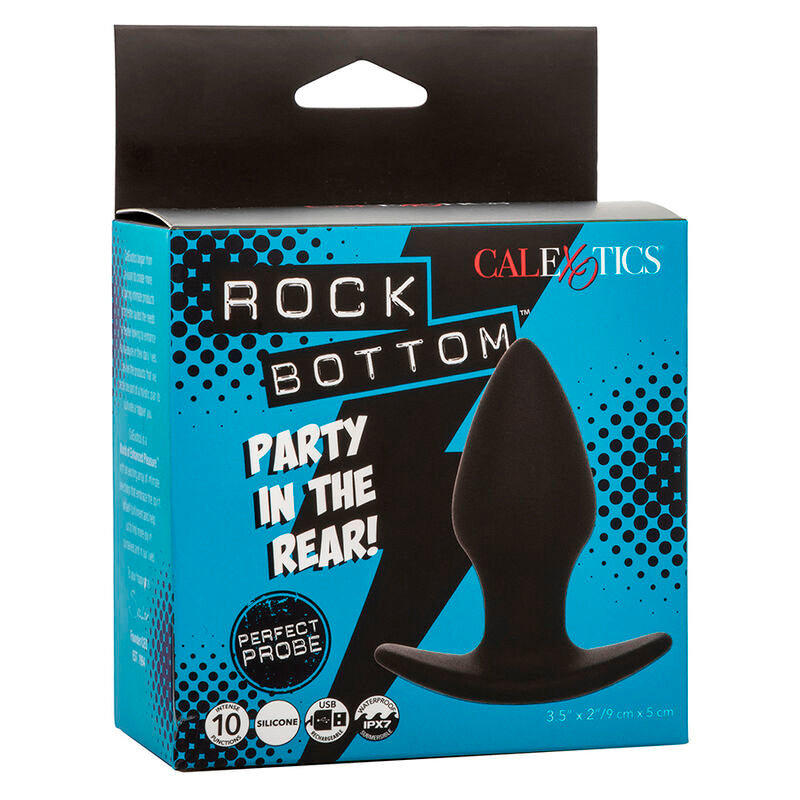 CALEXOTICS - ROCK BOTTOM PERFEKT ANALPLUGG 10 VIBRATIONER SILIKON SVART