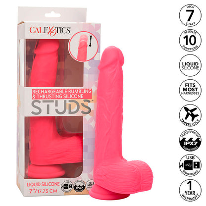 CALEXOTICS - STUDS REALISTISK VIBRATOR 10 VIBRATIONER ROSA