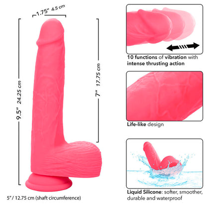 CALEXOTICS - STUDS REALISTISK VIBRATOR 10 VIBRATIONER ROSA