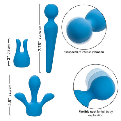 CALEXOTICS - COUTURE-SARJA VIBRAATORISAUVA 10 SININEN TÄRINÄÄ