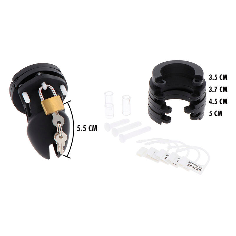 PIILOTETTU HALUN ÄÄRIMMÄINEN SIVEYS PENSIHÄKKI SILIKONI KOKO S MUSTA