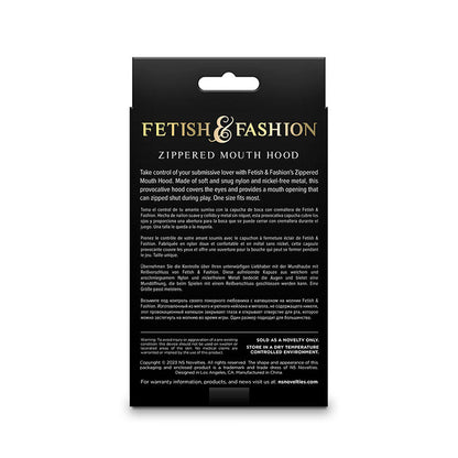 NS NOVELTIES - FETISH &amp; FASHION SULJETTU VETOKETJULLINEN HUPPU NAILON MUSTA