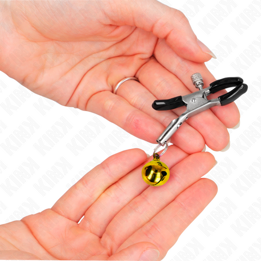 KINK - KULTAINEN YKSITTÄINEN KELLONMUKKAINEN NÄNNIPURISTIN 6 CM