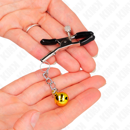 KINK - KULTAINEN JINGLE BELL -RIIPUS NÄNNIPIDIKKEET 6 CM