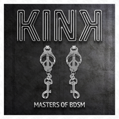 KINK - JAPANILAISET APILANMUOTOISET NÄNNIPIDIKKEET KOUKKUILLA, HOPEA