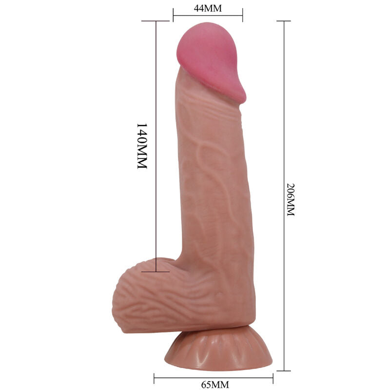 PRETTY LOVE - LIUKUVAN IHON SARJAN REALISTINEN DILDO LIUKUVALLA RUSKEANA IHOIMUKUPILLA 20,6 CM