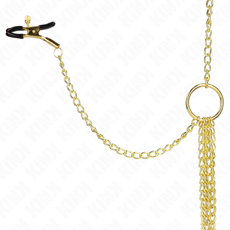 KINK - 4 SÄÄDETTÄVÄÄ NÄNNIPULLE JA KLITORIOLLE PURISTUSTA, KULTAINEN