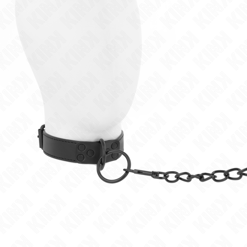 KINK - HALSBAND MED MÖRKT KOPPEL 65 CM JUSTERBART 37-54 CM X 3 CM