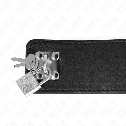 KINK - KAULAKORU VYÖLLÄ 65 CM, LEVEÄ MUSTA HIHNA, SÄÄDETTÄVÄ 33,5-41 CM X 5 CM