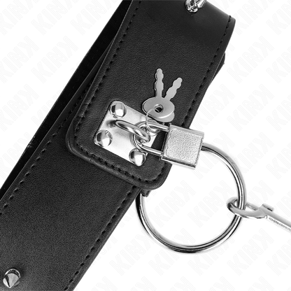 KINK - KAULAKORU 65 CM HOPEANAPEILLA VARUSTETULLA HIHNALLA MALLI 2 SÄÄDETTÄVÄ 36-43 CM X 5 CM