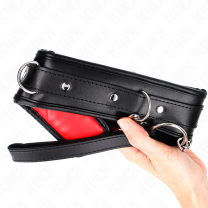 KINK - KAULAKORU, JOLLA ON SIENI TEKONAHASTA VALMISTETTU HIHNA, MALLI 3, SÄÄDETTÄVÄ 37-54 CM X 3 CM