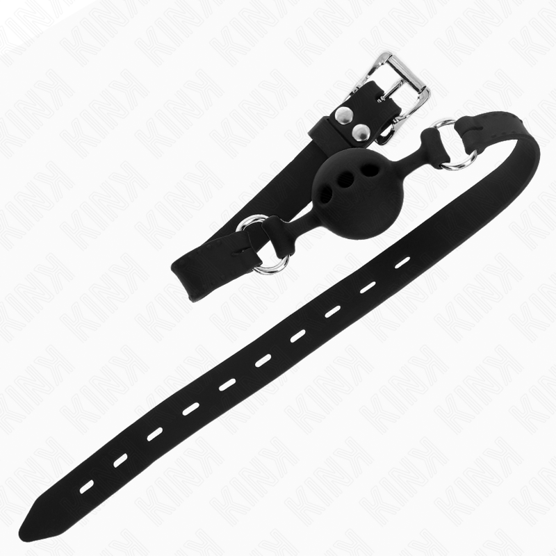 KINK - TÄYSSILIKONISUOLAKULPA 55 X 2 CM, 4 CM:N PALLOILLA, KOKO S MUSTA, SÄÄDETTÄVÄ 35-51 CM