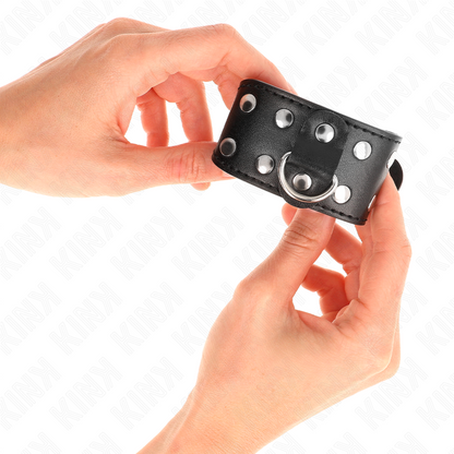 KINK - RANNEKKEET KAKSINKERTAISILLA SÄÄDETTÄVILLÄ NAPPIRIVILLÄ MUSTA