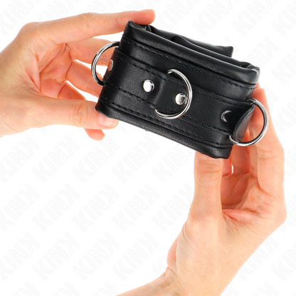 KINK - PAKSUT RANNETUET MUSTALLA TURKISVUORALLLA, SÄÄDETTÄVÄT 20-30 CM X 6 CM