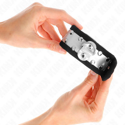 KINK - OHUT RANNETUKI MUSTA / HOPEA 30 X 4 CM