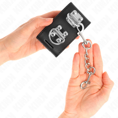 KINK - MONIASENTOINEN RANNETUKI RIIPPULUKOLLA, MUSTA, SÄÄDETTÄVÄ 16–23 CM X 5,5 CM