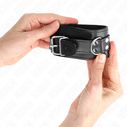 KINK - YKSINKERTAISET RANNETUKAT, MUSTA, SÄÄDETTÄVÄ 20–23 CM X 5,5 CM