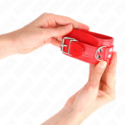 KINK - YKSINKERTAISET RANNETUET, PUNAINEN, SÄÄDETTÄVÄ 20–23 CM X 5,5 CM