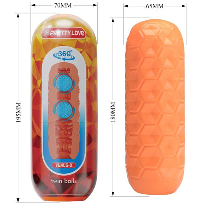 PRETTY LOVE - KAKSOISPALLOT MIEHILLE VALMISTETTU ORANSSIN KUVIO