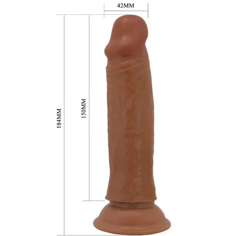 KAUNIS RAKKAUDEN MUKAAN - QUENTIN REALISTINEN DILDO 18 CM RUSKEA