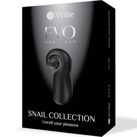 SNAIL VIBE - EVO FOR HIM -miesmasturbaattori, liukukiskolla, musta