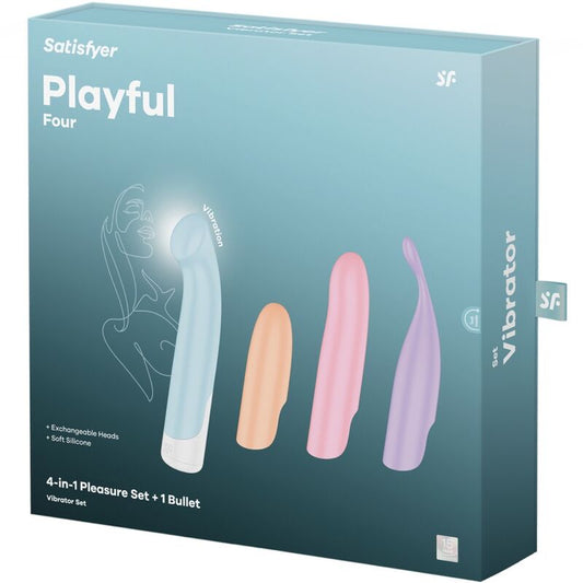 SATISFYER - LEIKKISÄ NELJÄN VIBRAATORIN SETTI 4 IN 1 + POWER BULLET
